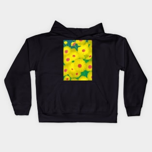 BEAUTIFUL YELLOW FLOWERS WITH RED CENTRE Kids Hoodie